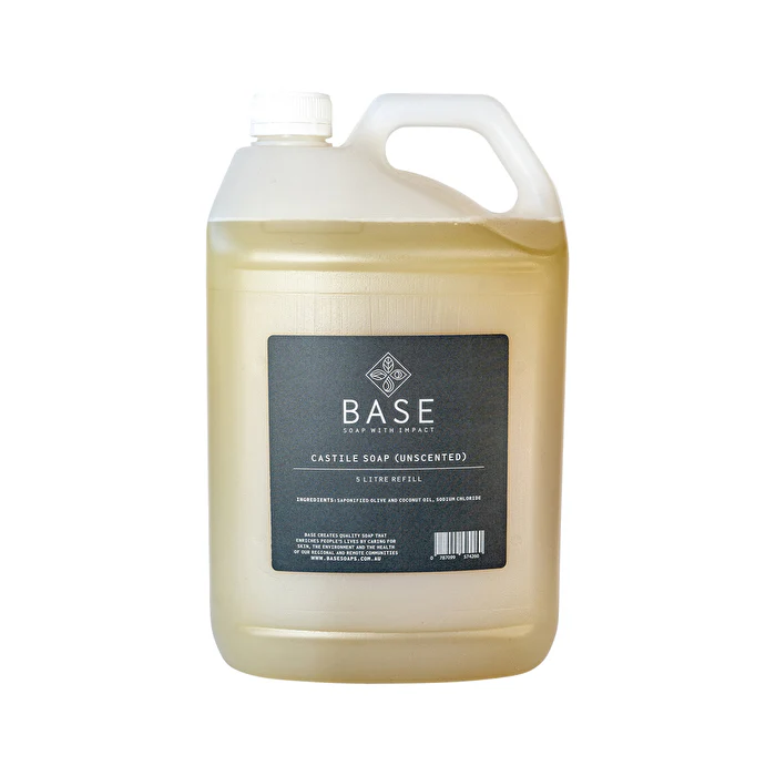 Base (Soap With Impact) Hand Wash Castile Soap (Unscented) Refill 5000ml - Olabens
