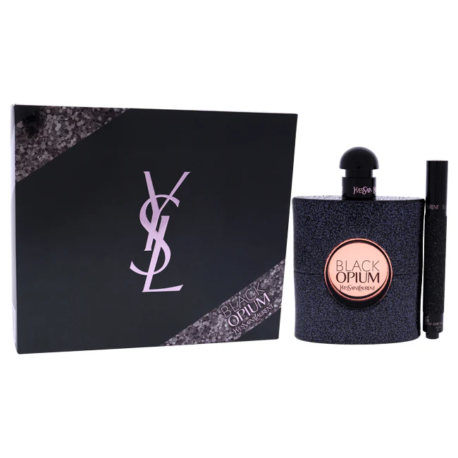 Yves Saint Laurent Black Opium by Yves Saint Laurent for Women - 2 Pc Gift Set 3oz EDP Spray, 2.5 ml Perfume Pen - Olabens