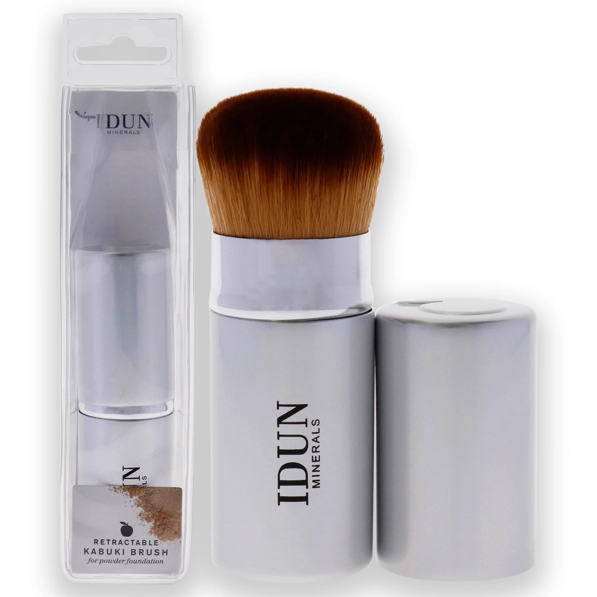 Retractable Kabuki Brush - 002 by Idun Minerals for Women - 1 Pc Brush - Olabens
