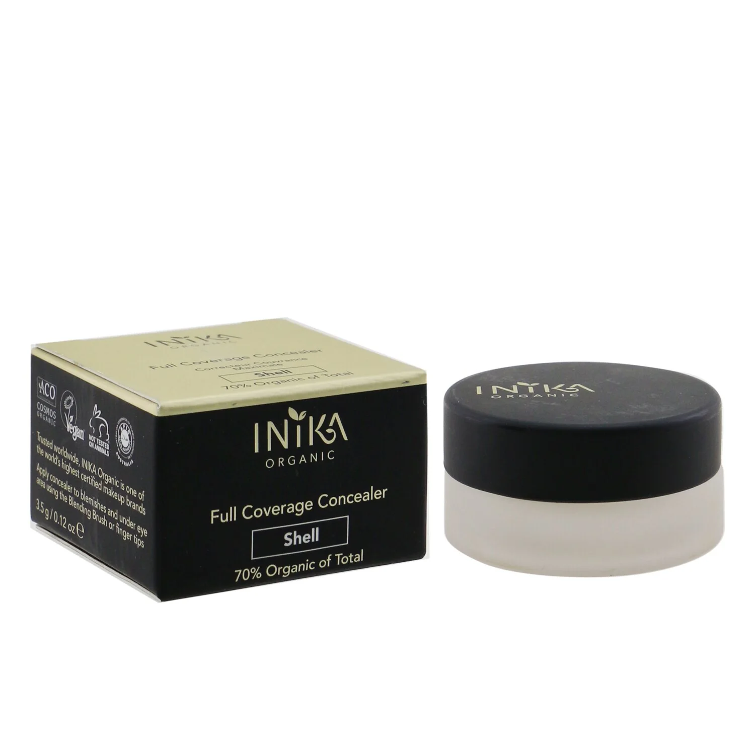 INIKA Organic Full Coverage Concealer - # Shell  3.5g/0.12oz - Olabens