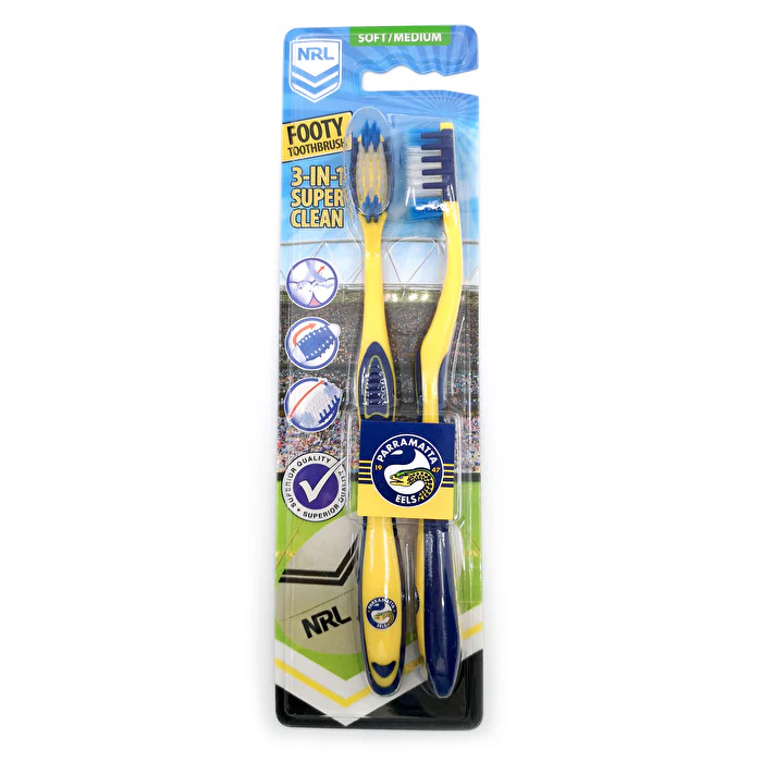 Nrl - 2pk-parramatta Eels Toothbrushes - Olabens