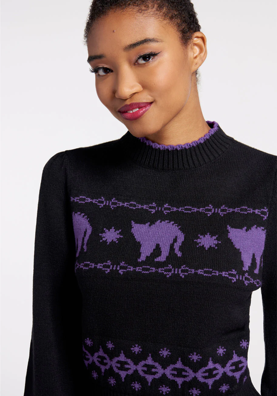 Don't Make Me Mad Mock Neck Sweater - Olabens