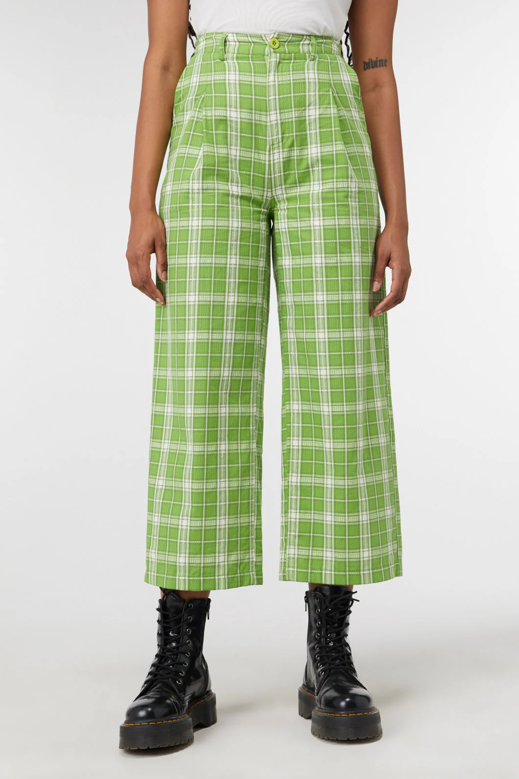 Dazed Tartan Wide Leg Pant - Olabens