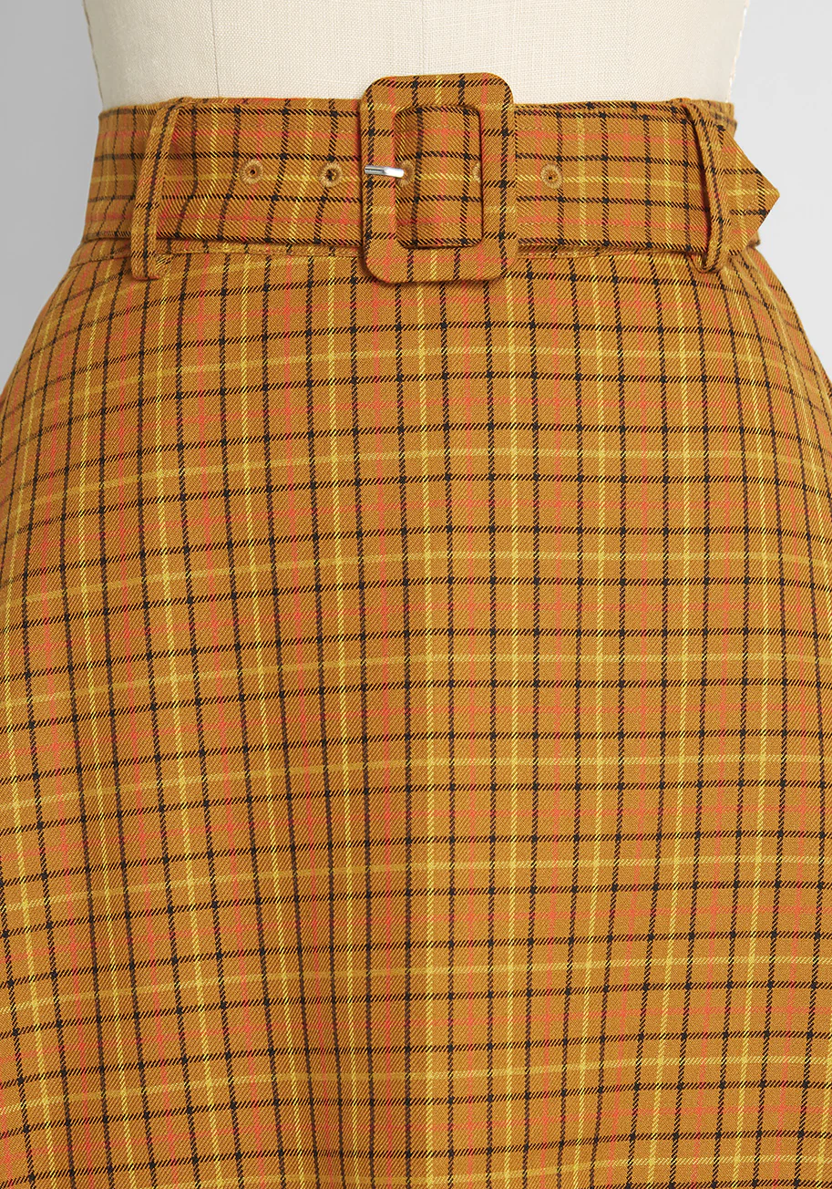 Perfect Timing Belted Midi Skirt - Olabens