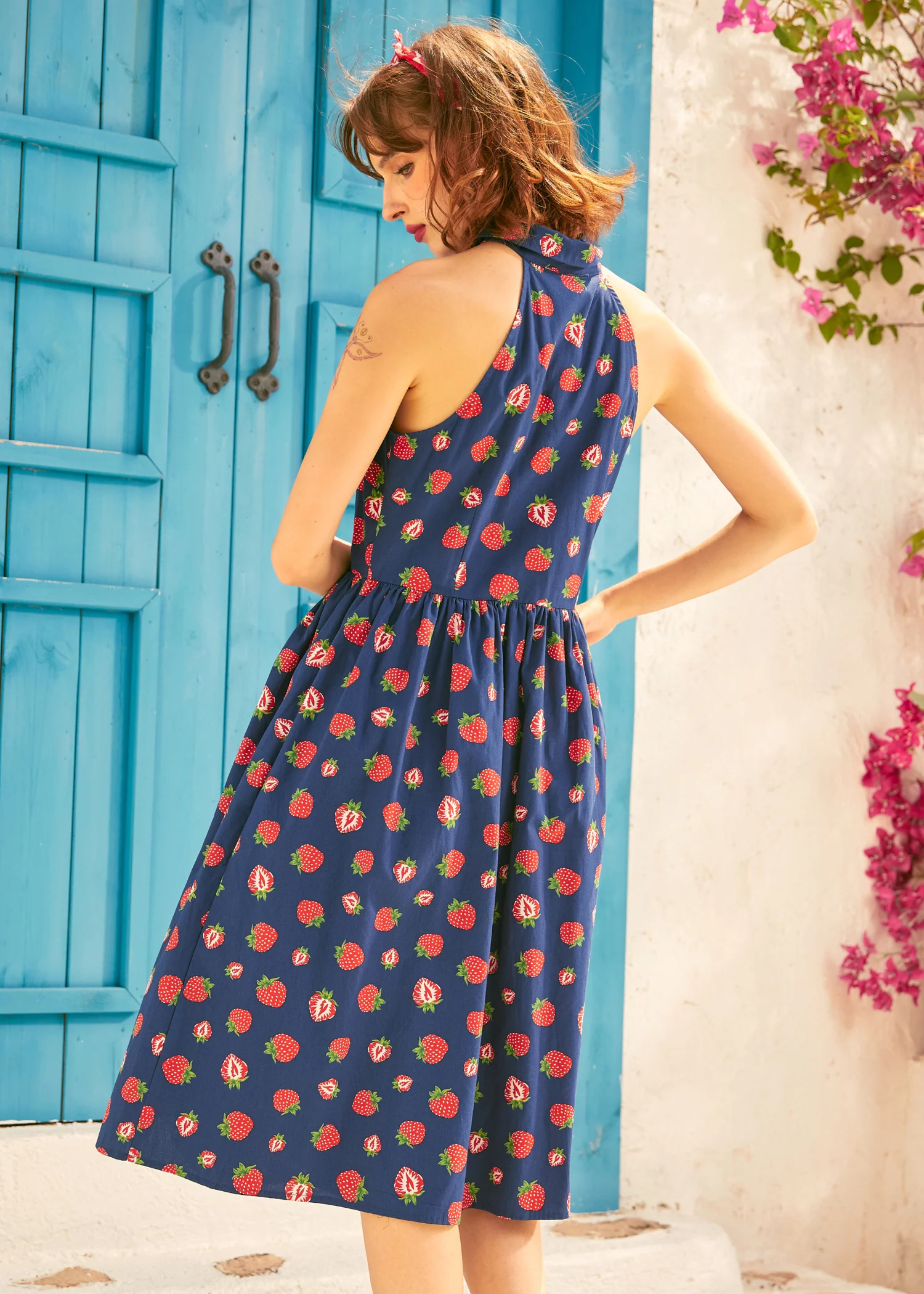 Cutaway Shirt Fit & Flare Dress - Olabens