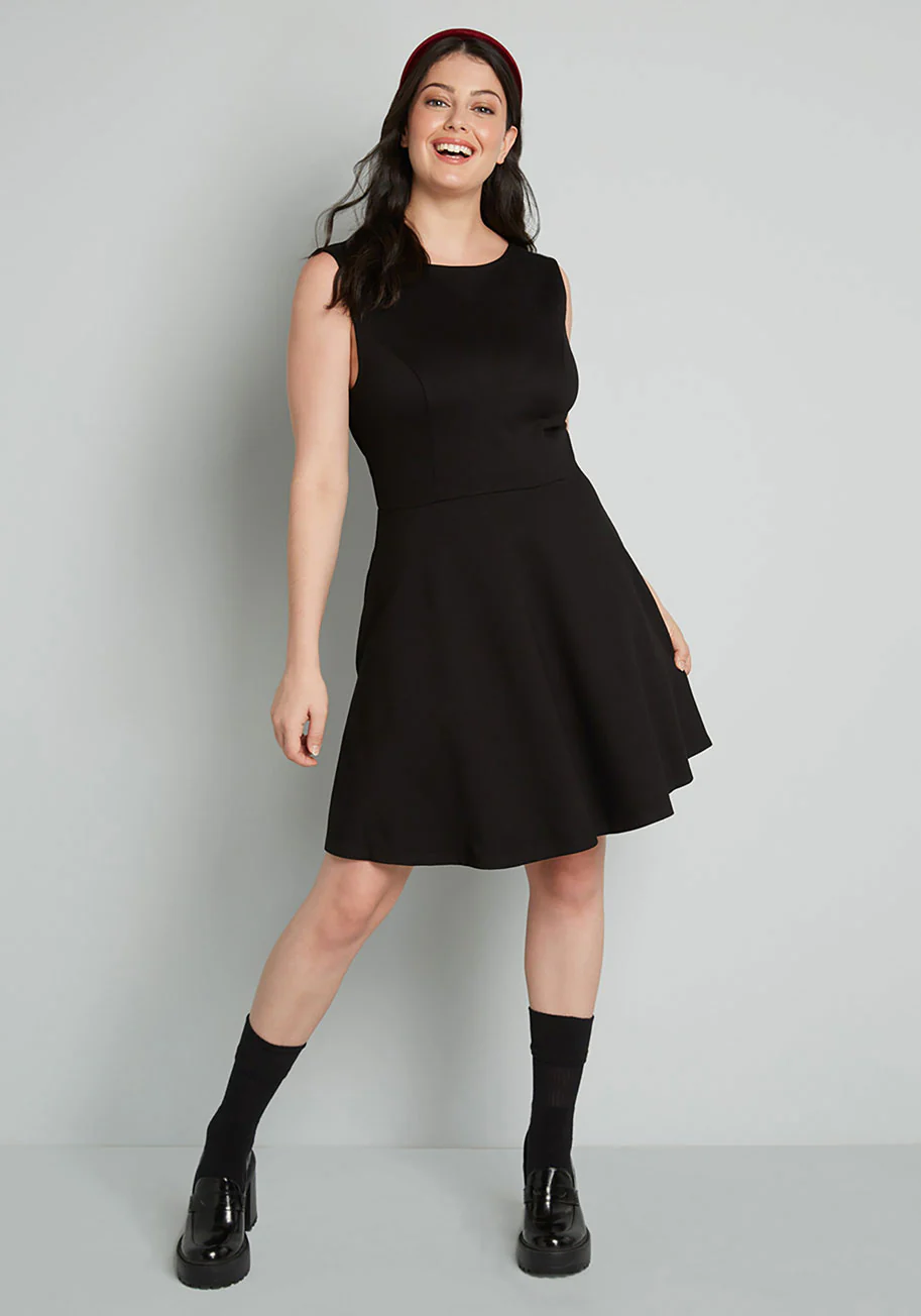 Black Bow Affair Fit And Flare Dress - Olabens