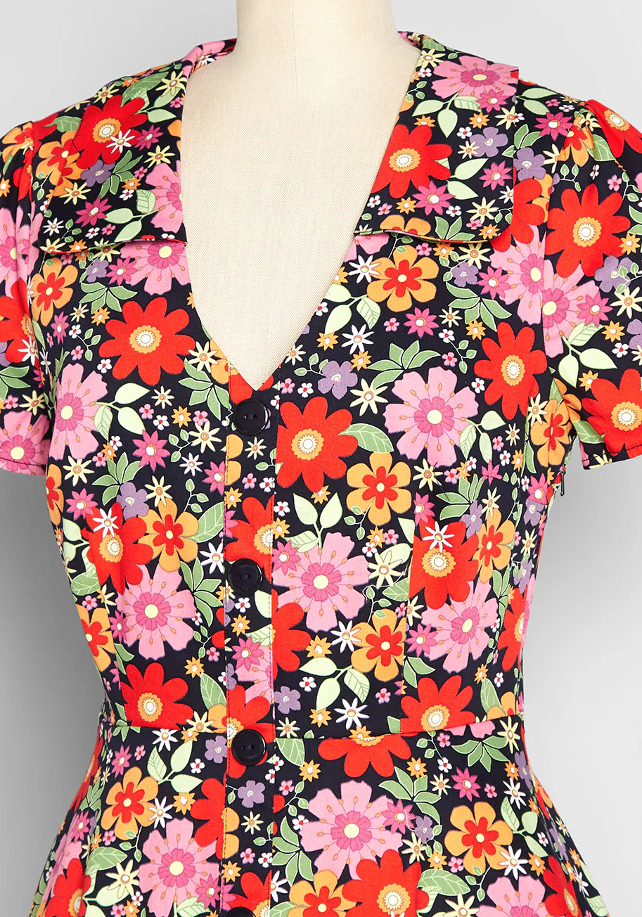 Bloom Temperature Mini Dress - Olabens