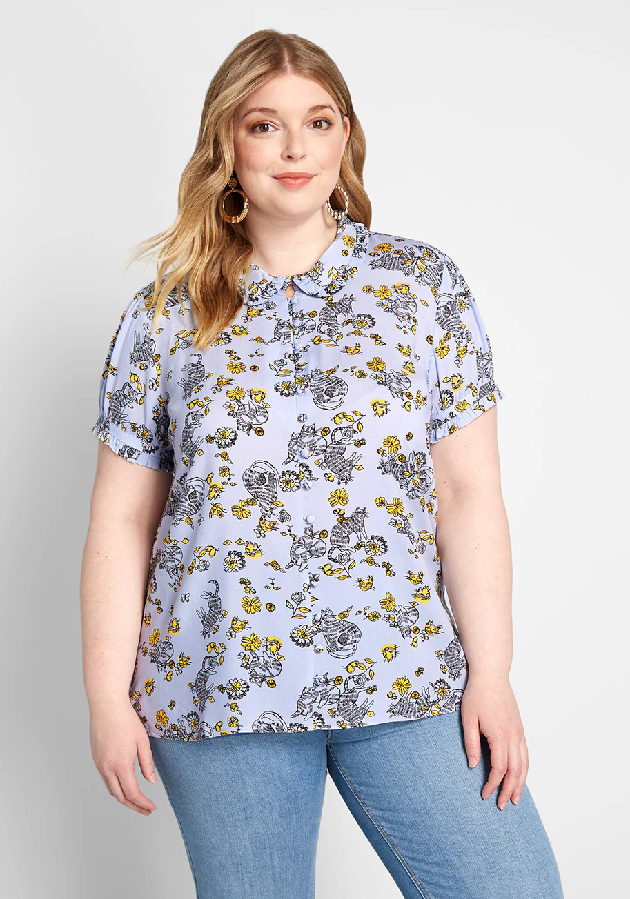 Thoroughly Ladylike Short Sleeve Top - Olabens