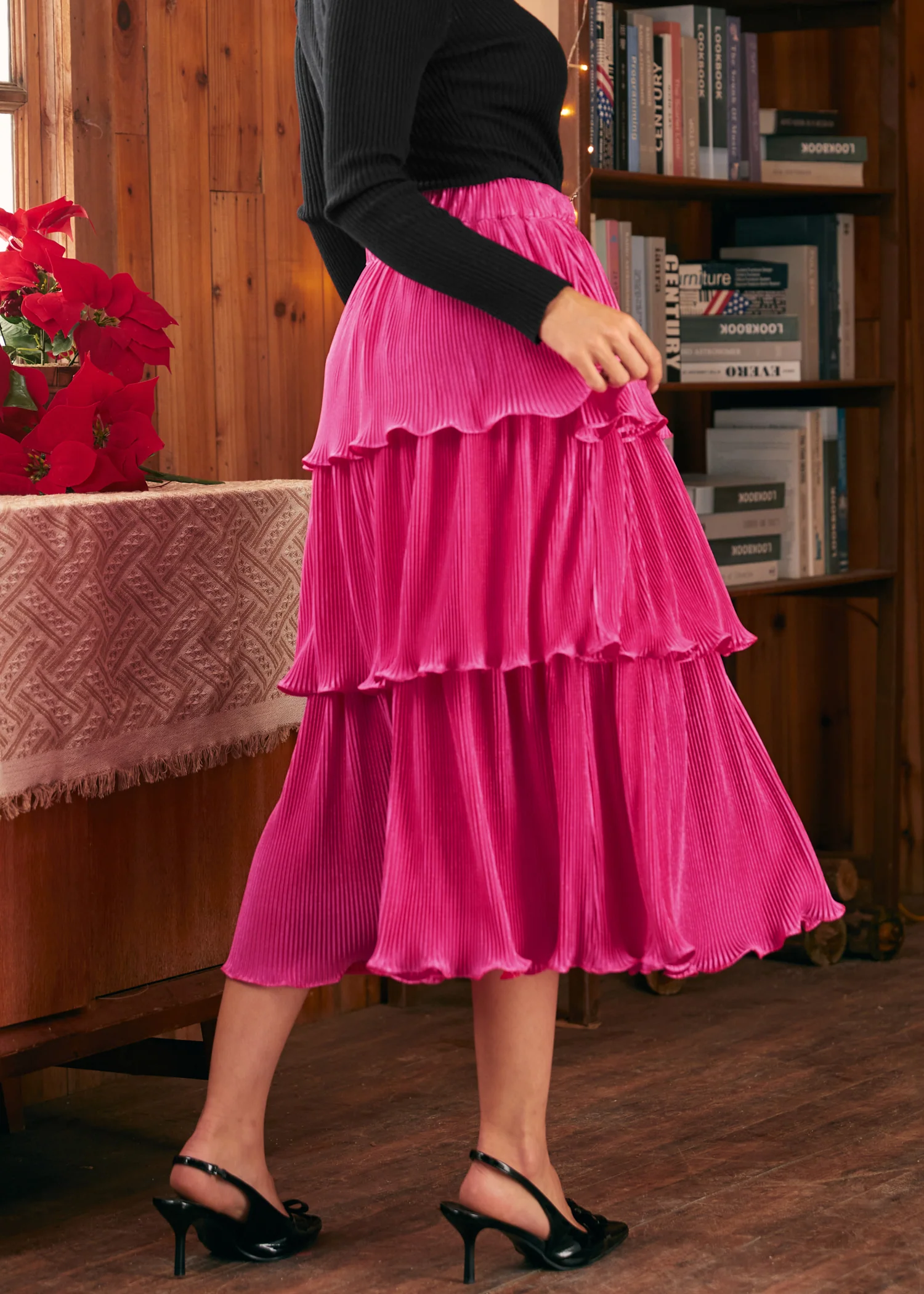 Vintage Tales Tiered Midi Skirt - Olabens