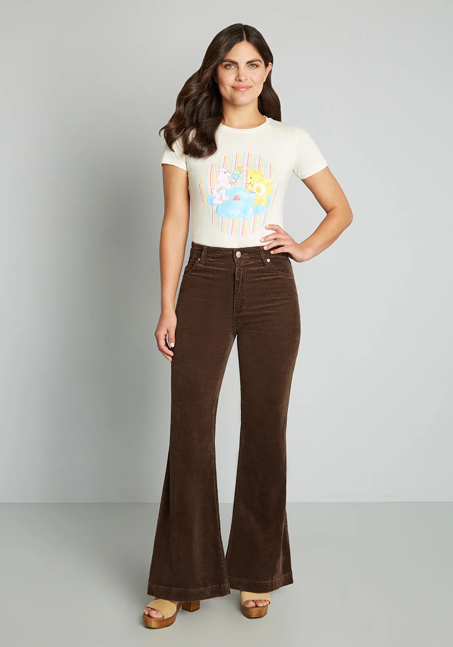 So Seventies Savvy Corduroy Flare Pants - Olabens