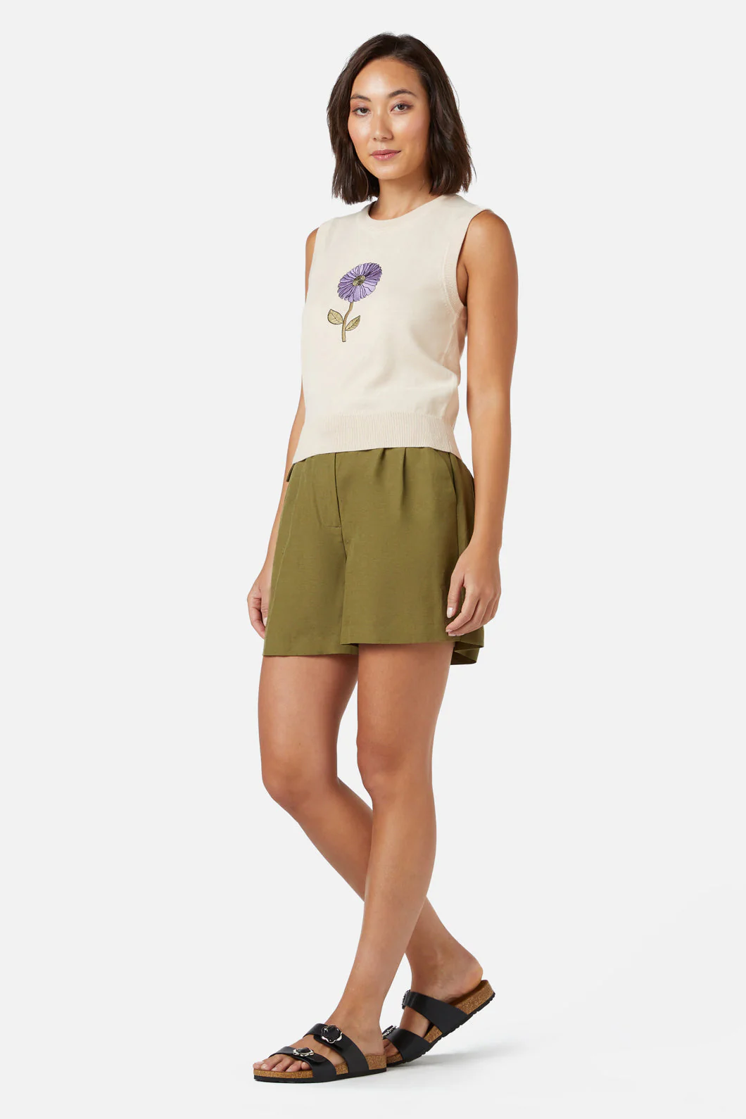 Fresh Blooms Embroidered Vest - Olabens