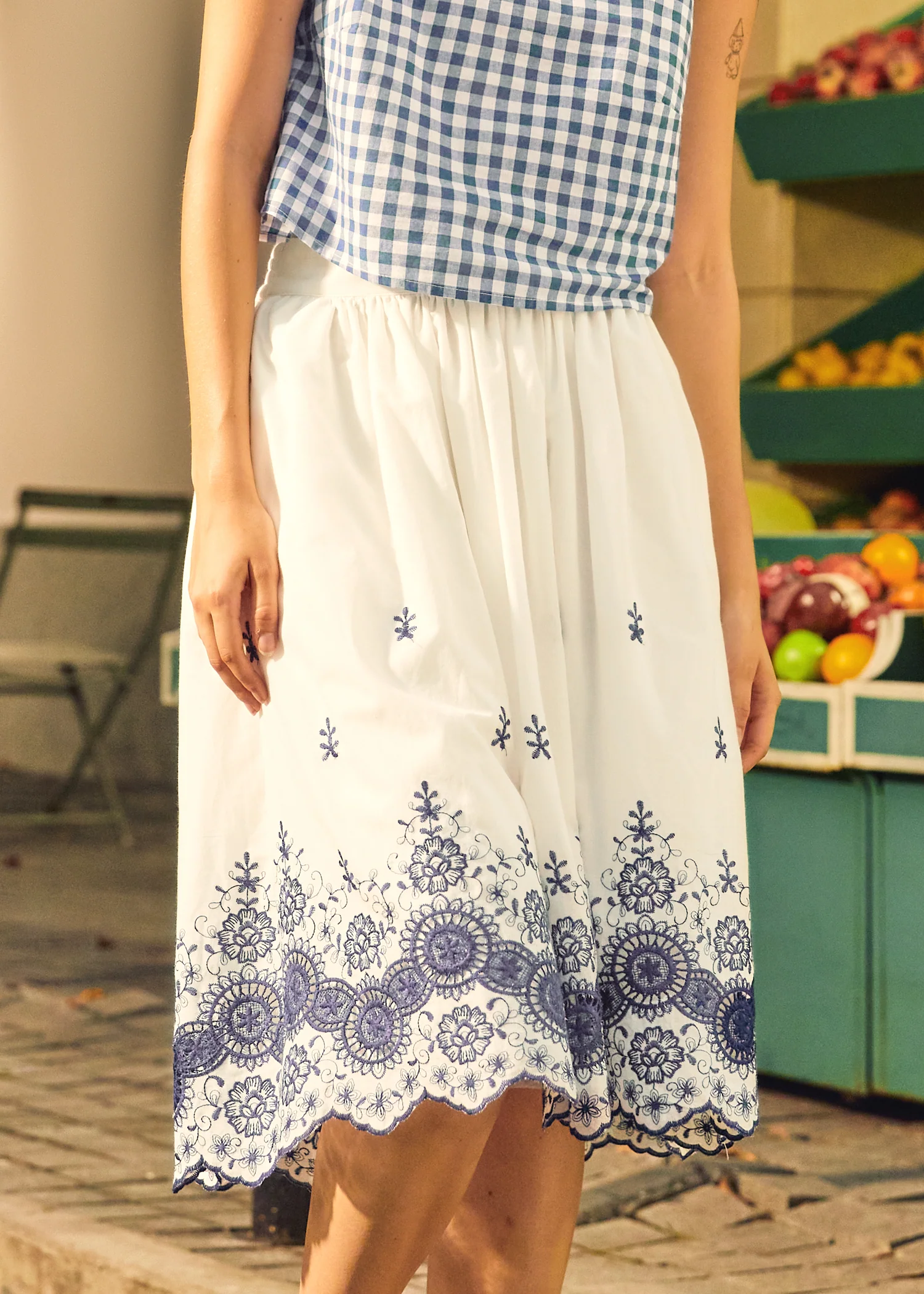 Summer Garden Eyelet Skirt - Olabens