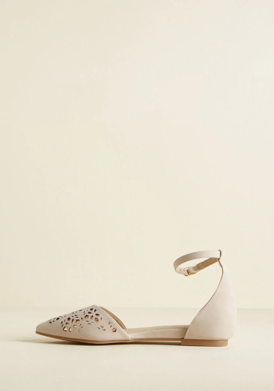 Follow Your Elite d'Orsay Flat in Beige - Olabens