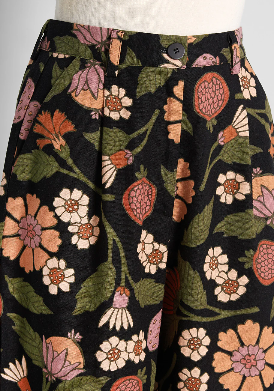 Fab in Fruits and Flora Pants - Olabens
