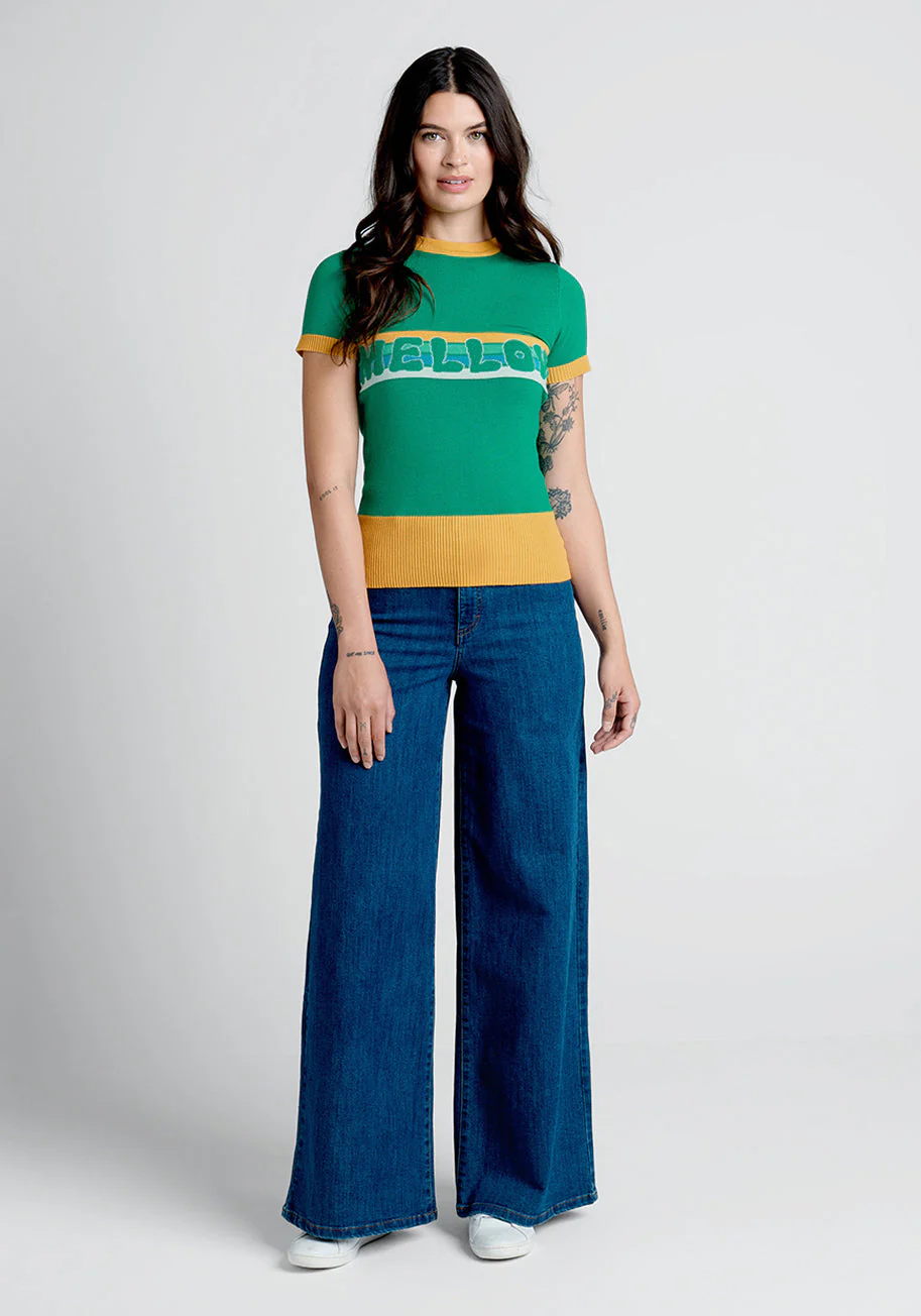 A Mellow Hello Knit Top - Olabens