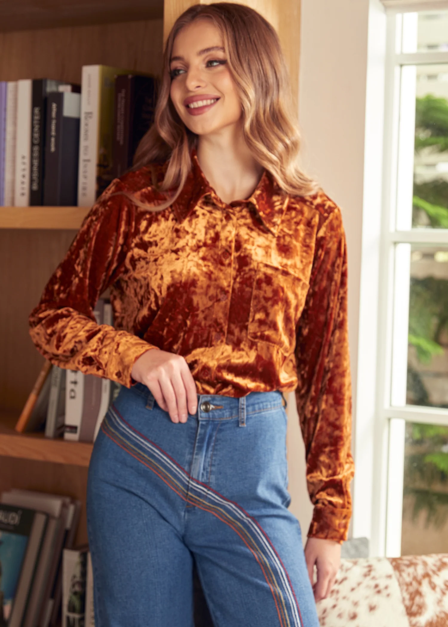 Reveling in the Retro Button Down Shirt - Olabens