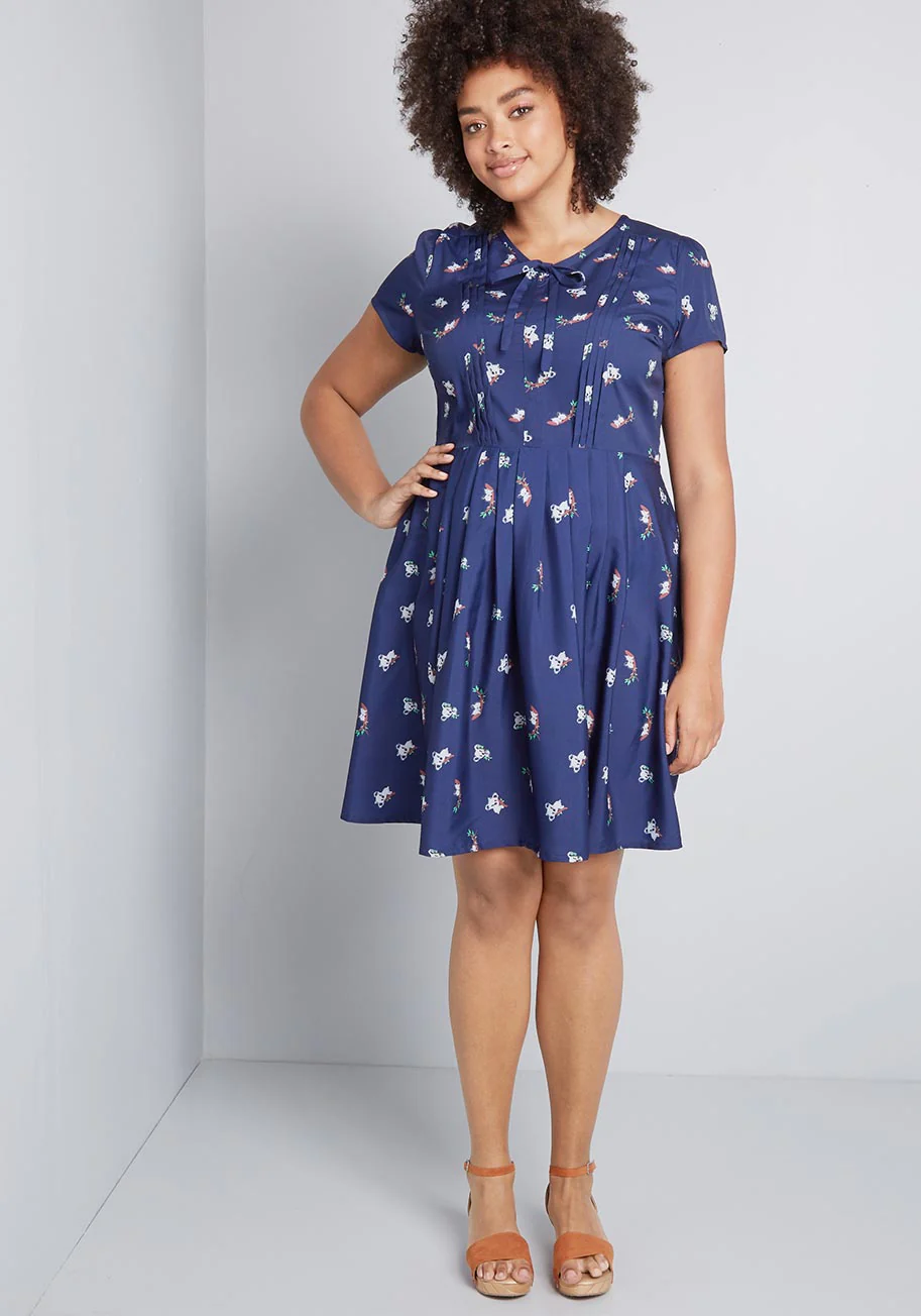 Exploratory Style A-Line Dress - Olabens
