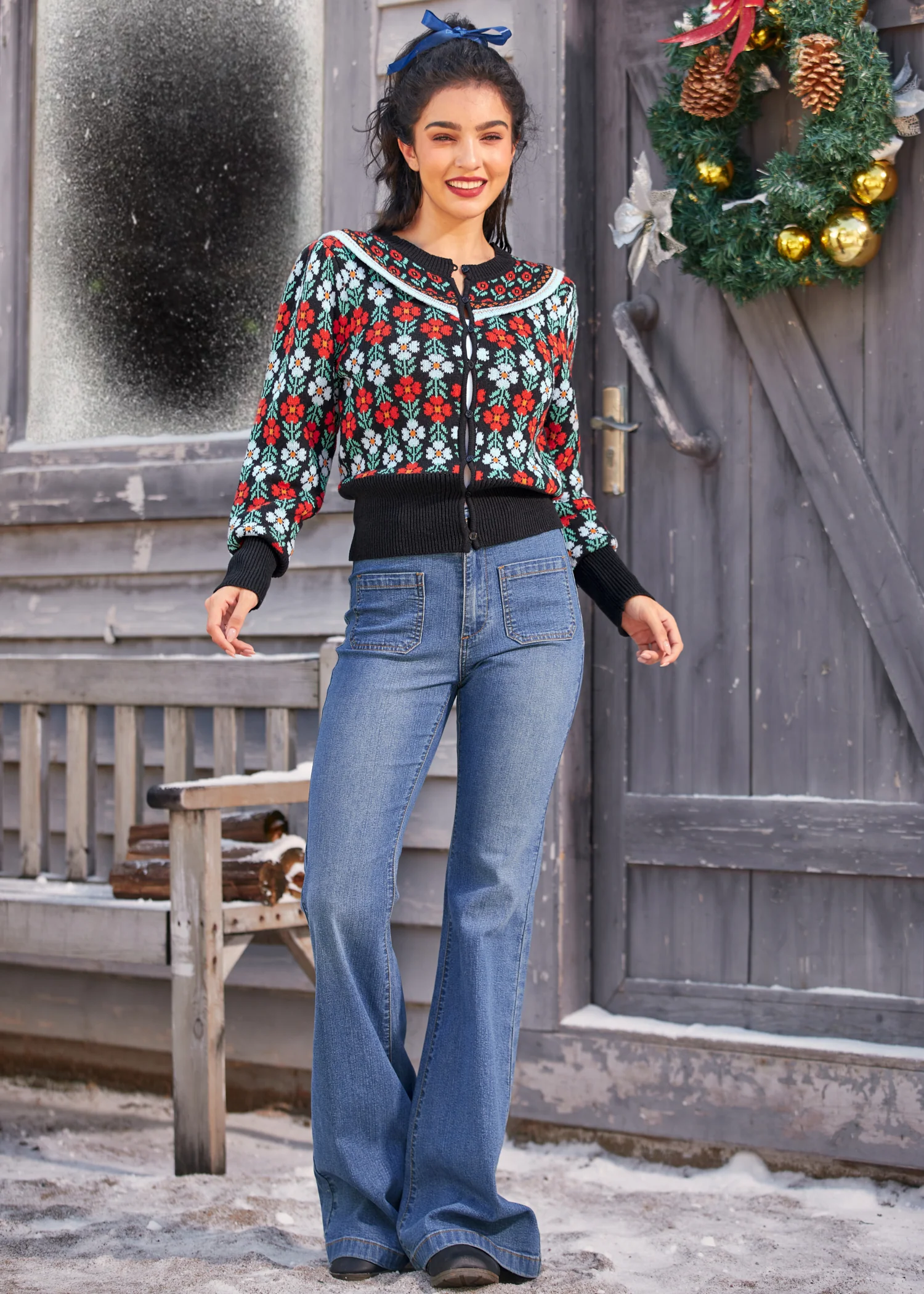Timeless Tapestry Jacquard Cardigan - Olabens