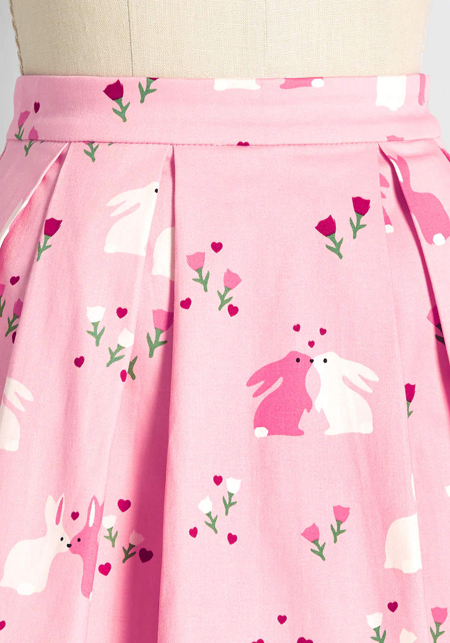 Some Bunny Loves Me Skater Skirt - Olabens