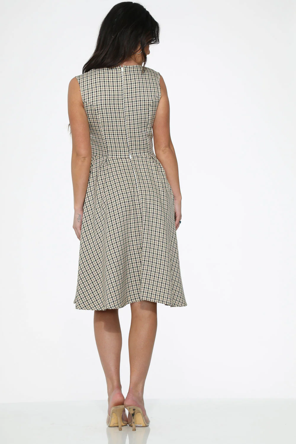 Gingham Swing Dress - Olabens