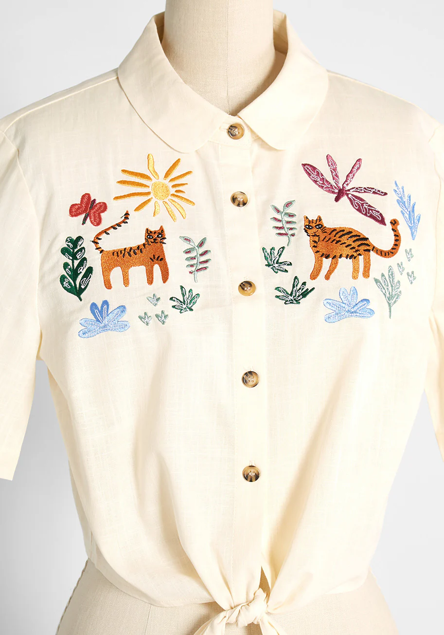 Safari Sun Chasers Tie-Waist Top - Olabens