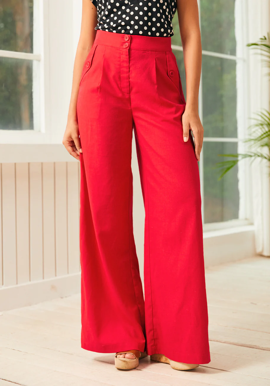 Lazy Afternoon Wide Leg Pants - Olabens