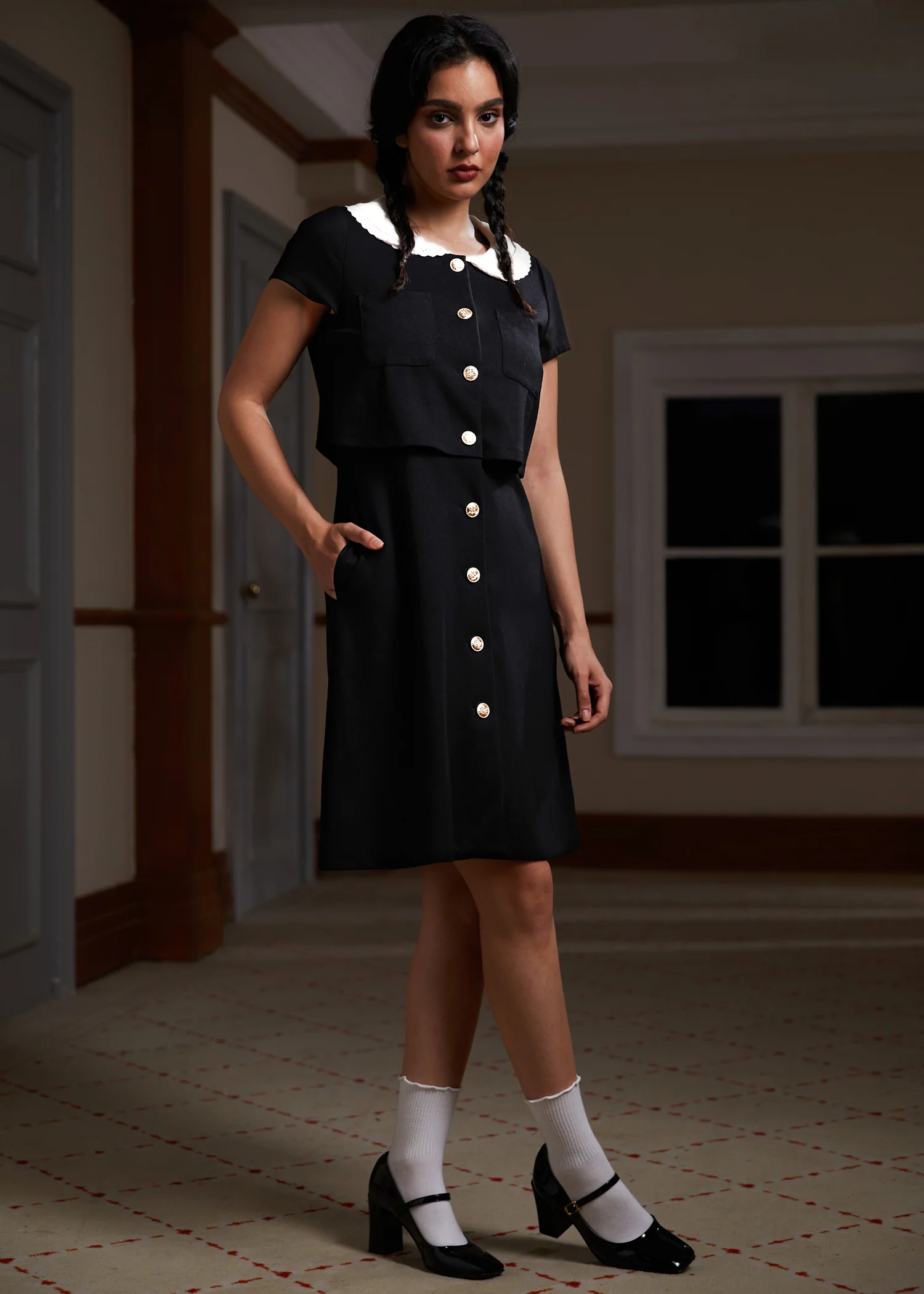 Falling for the Fall Equinox Collared Dress - Olabens