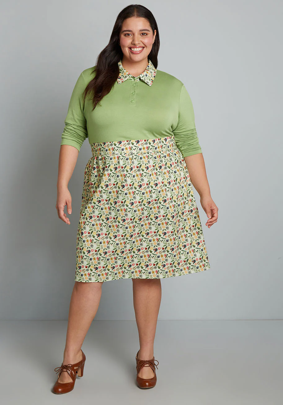 Isnyt X Retrolicious Holiday Magic Makers A-Line Skirt - Olabens