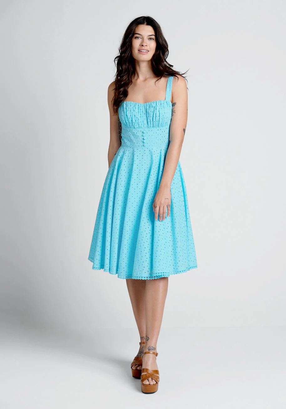 Anglaise For Days Fit and Flare Dress - Olabens