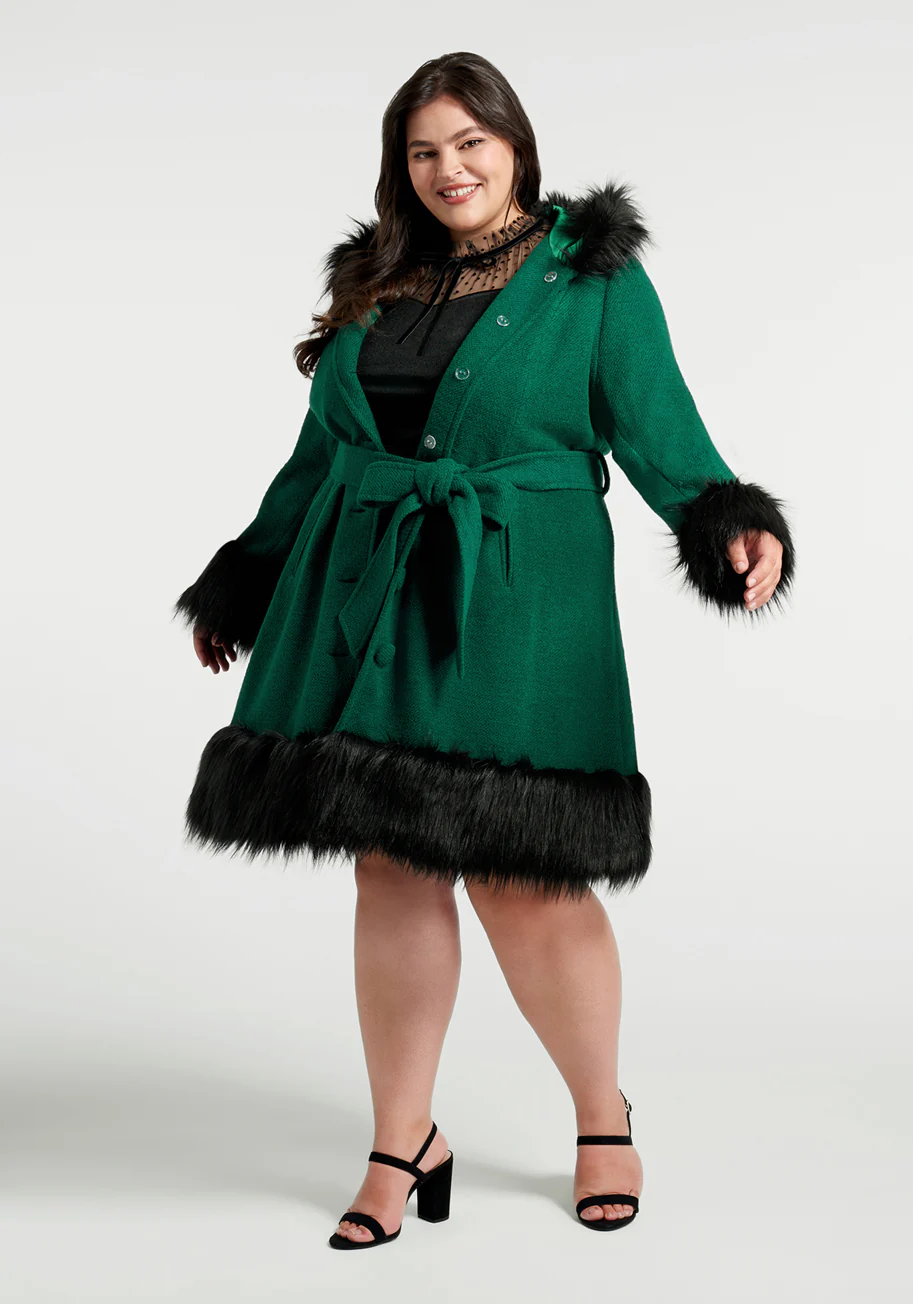 Woolen Wonderland Hooded Coat - Olabens