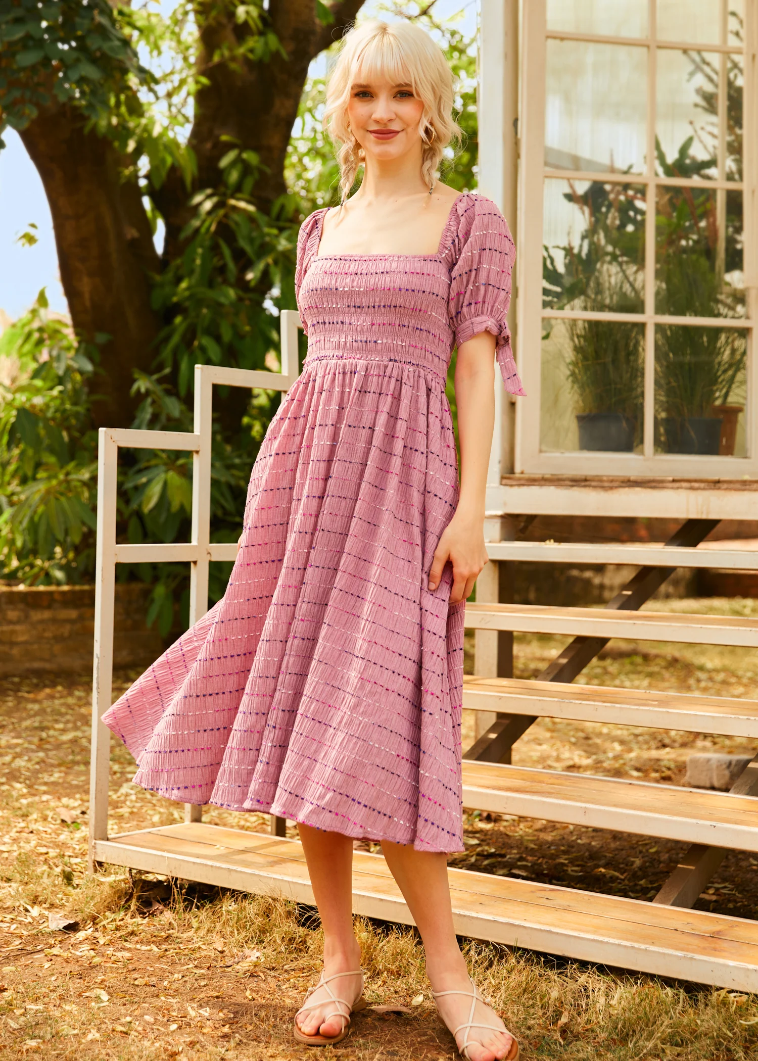 Lavender Daydream Midi Dress - Olabens
