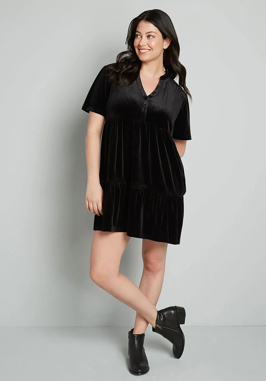 Levels Of Levity Tiered Babydoll Dress - Olabens