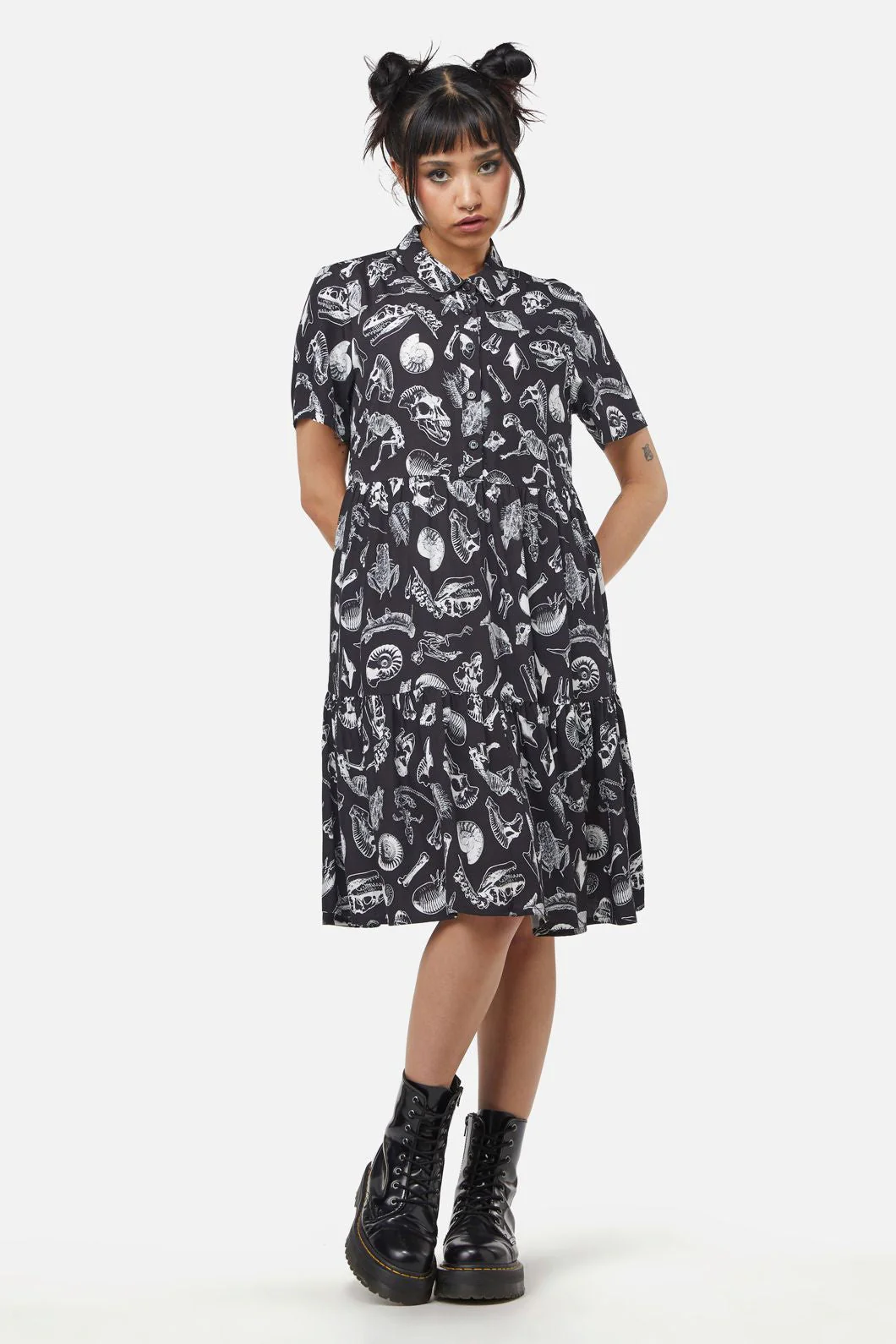 Body Fossils Printed Dress - Olabens