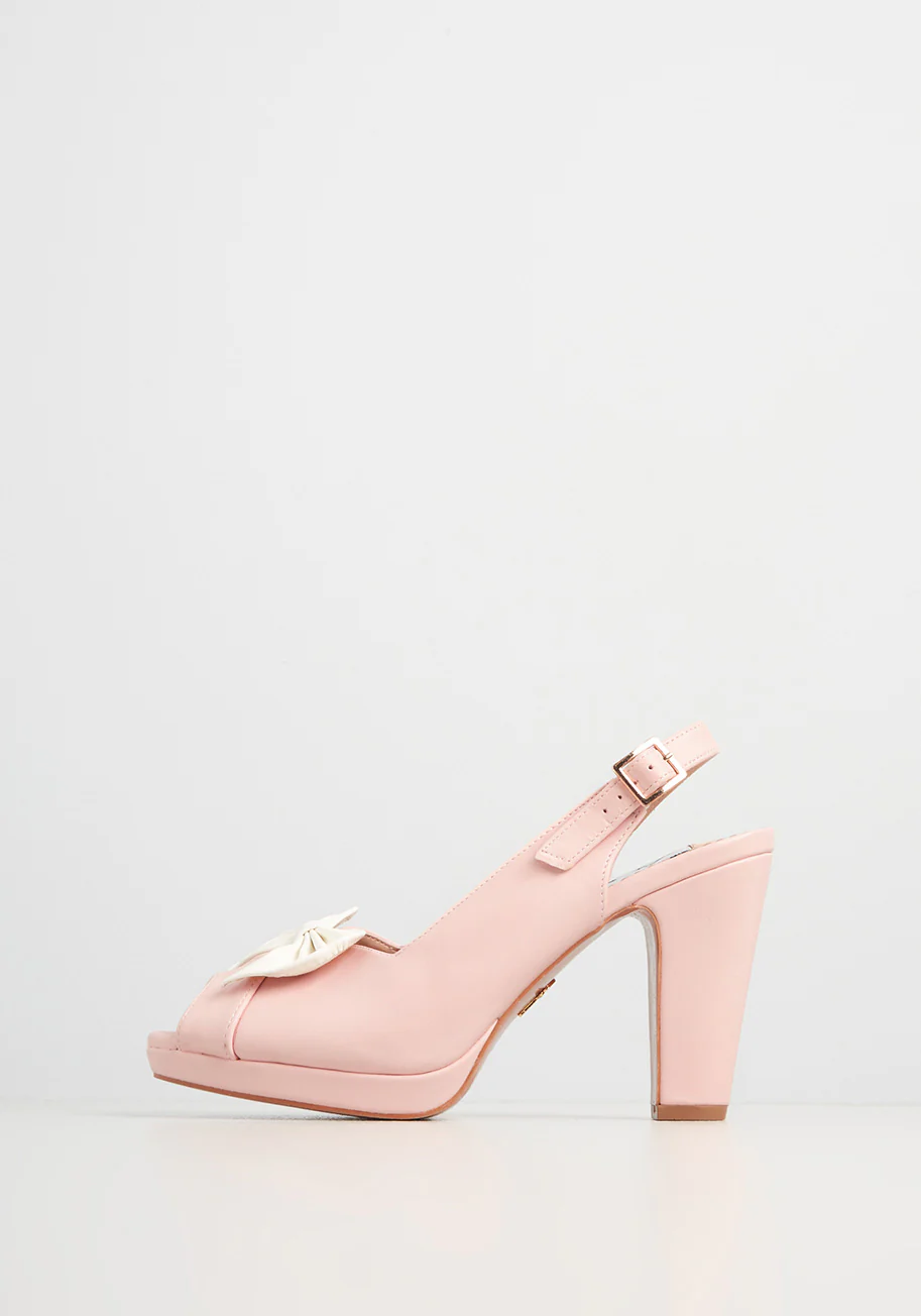 Lulu Hun x Collectif Little Bow Pink Heel - Olabens
