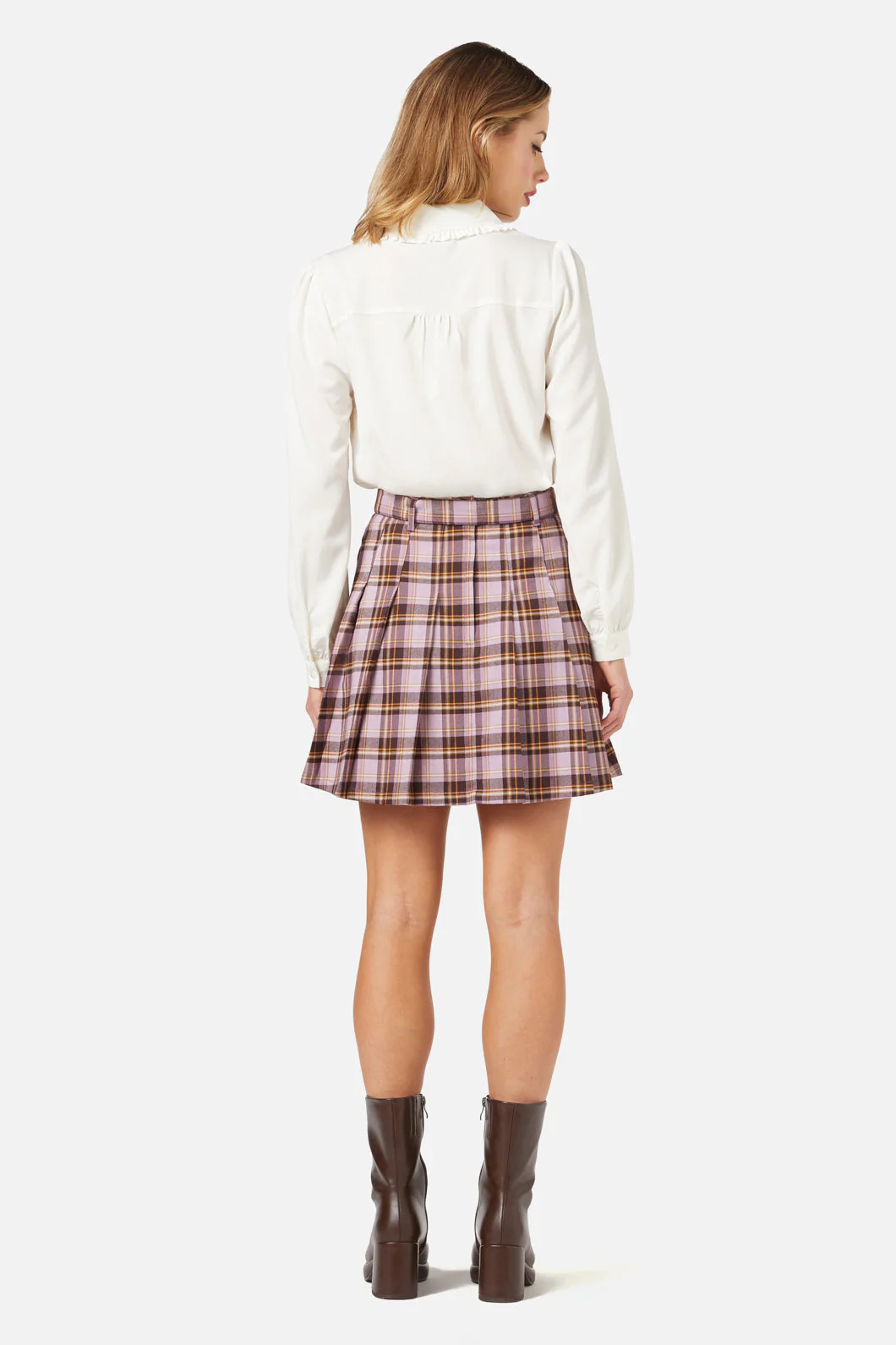 Jeannie Check Mini Skirt - Olabens