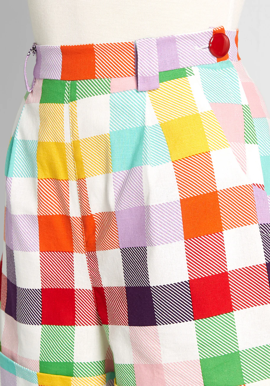 Party Picnic Gingham Shorts - Olabens
