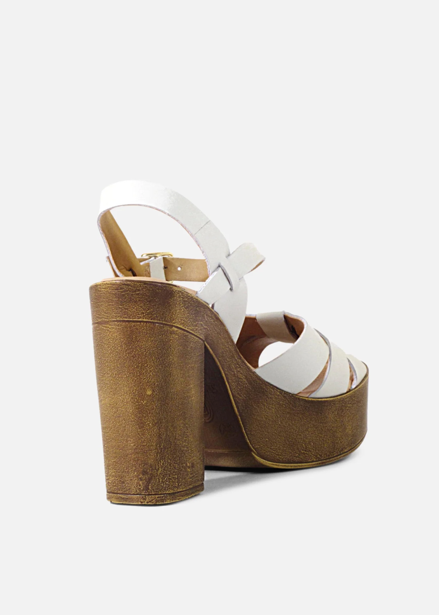 Hollie Wooden Platform Heels - Olabens