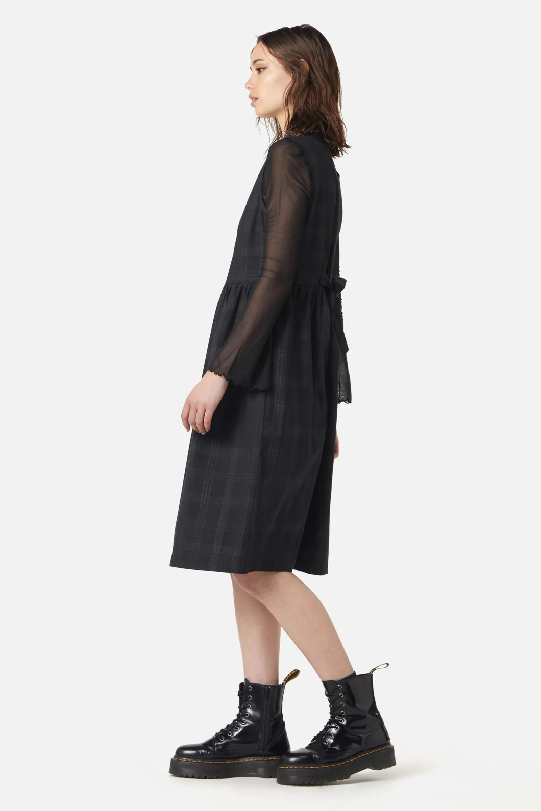 High Society Tartan Pinny Dress - Olabens