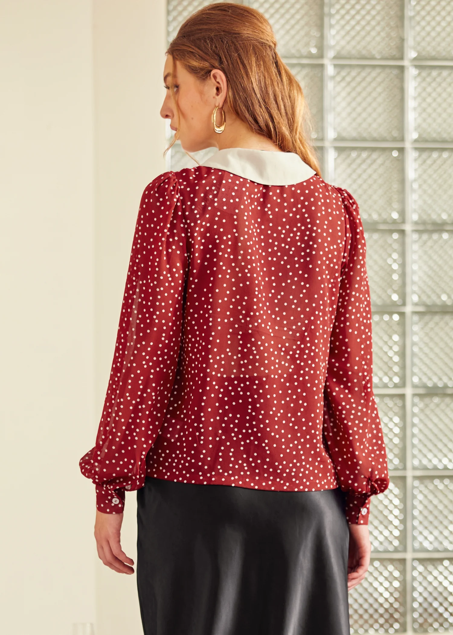 Essence of Every Era Pan Collar Blouse - Olabens