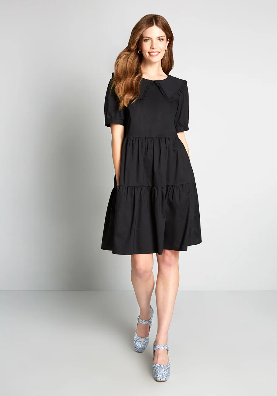 The Frill Of Youth Tiered Babydoll Dress - Olabens