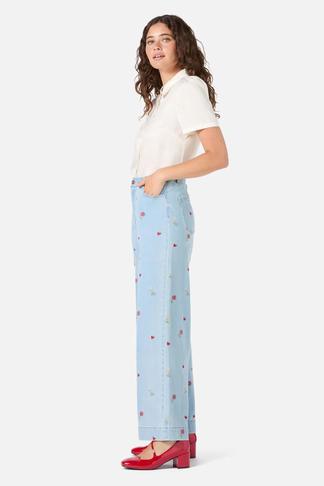 Ditsy Embroidered Jean - Olabens