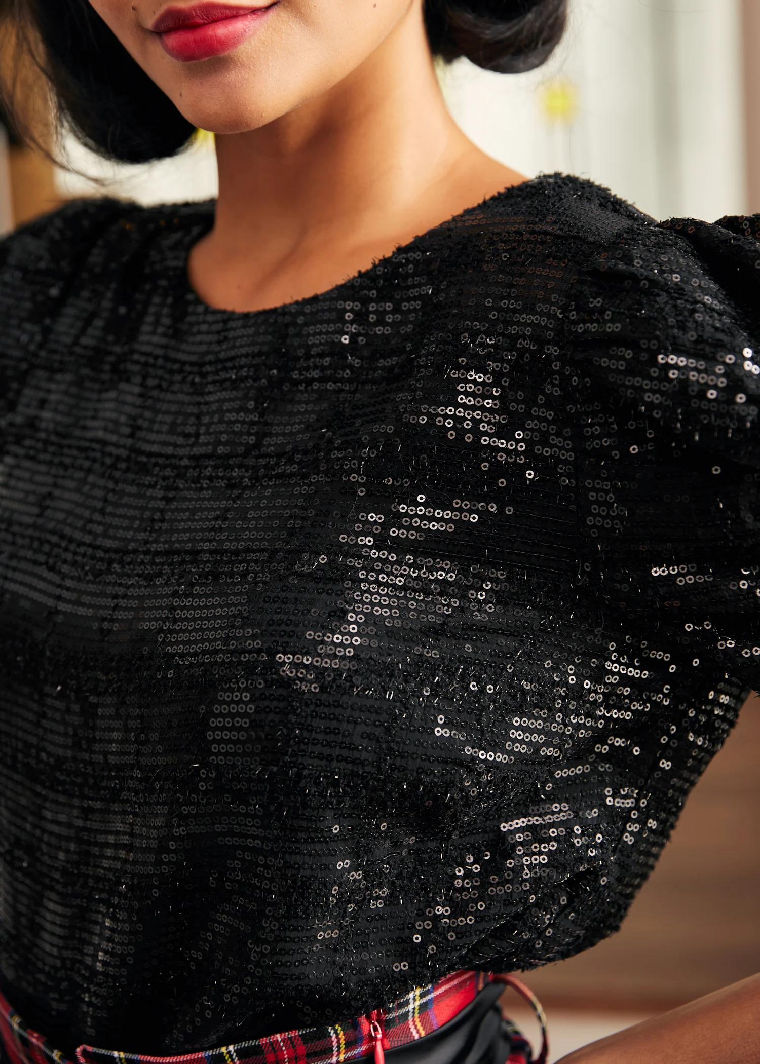 Festive Frolic Bubble Sleeve Crew - Olabens