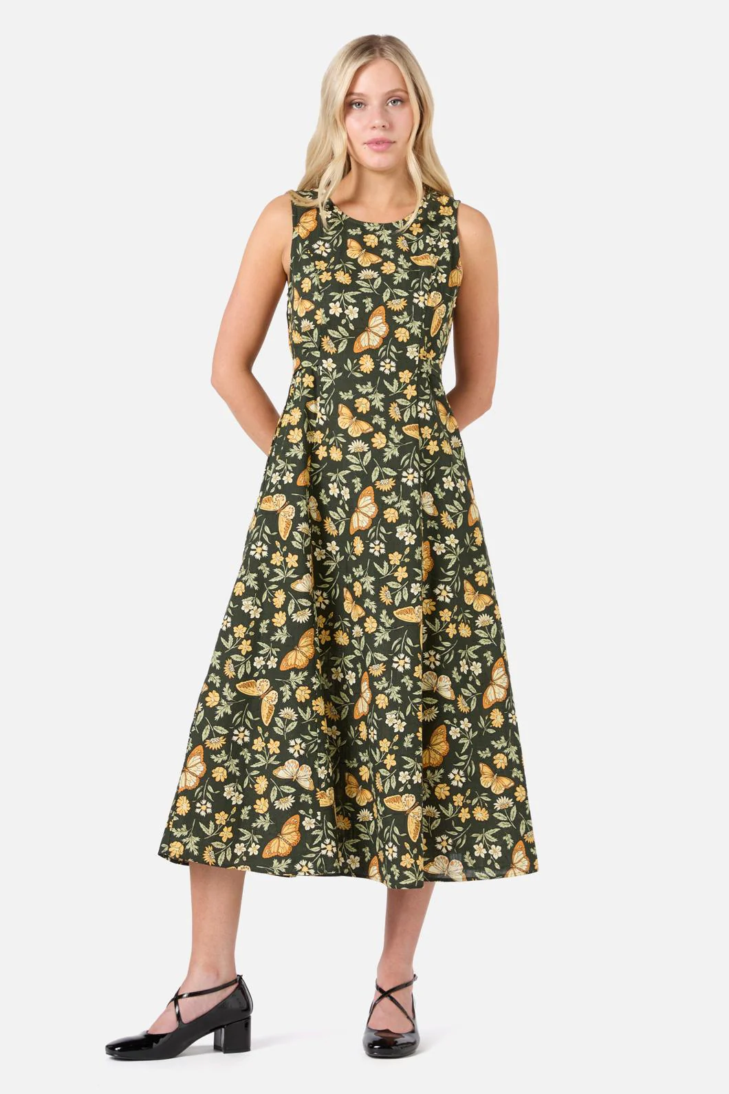 Yvette Butterfly Midi Dress - Olabens
