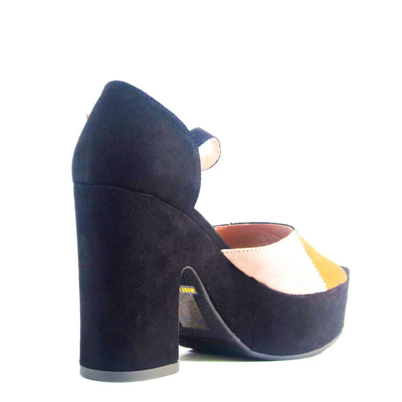 Quilted Patchwork Platform Heels - Olabens