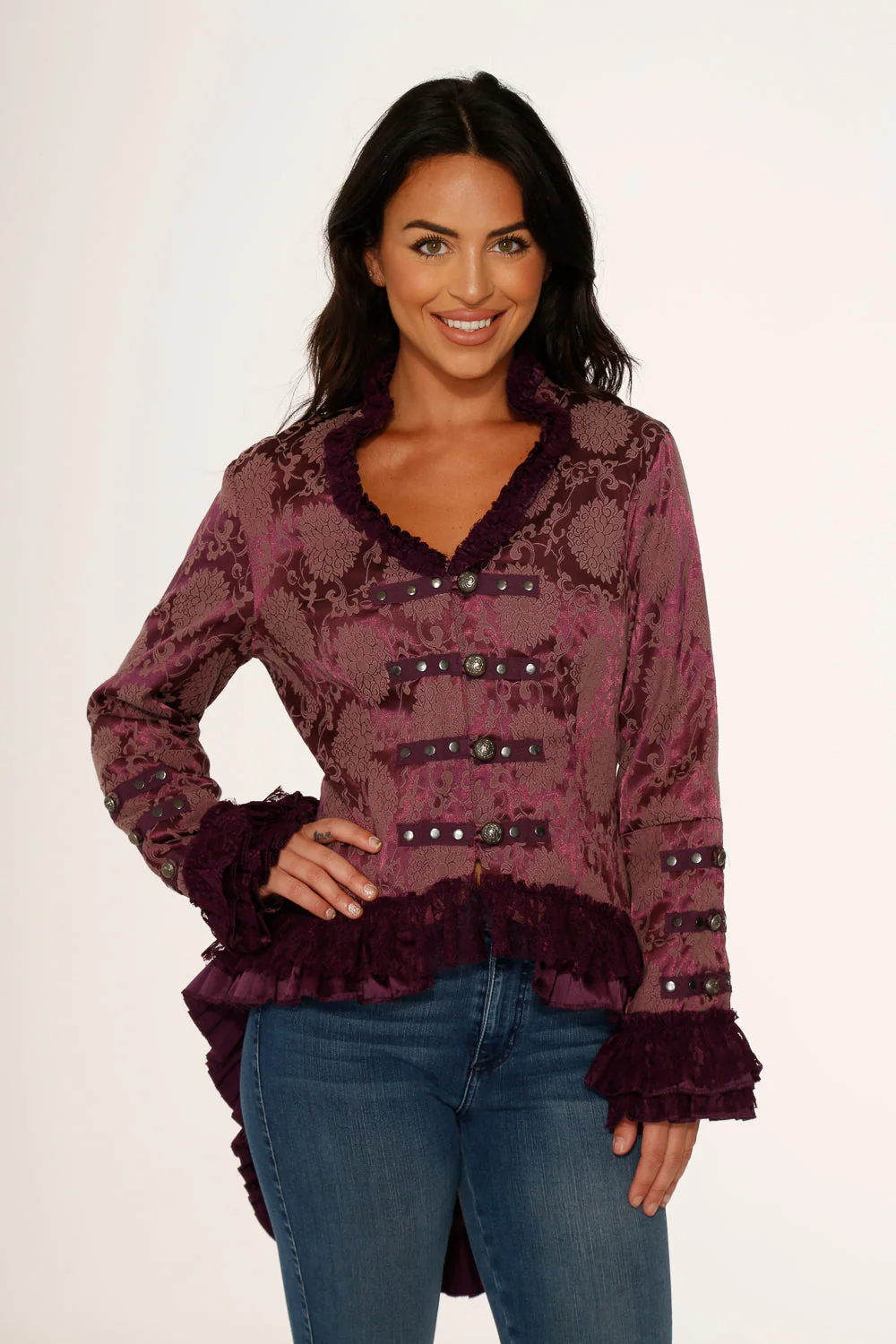 Purple Victorian Tailed Jacket - Olabens