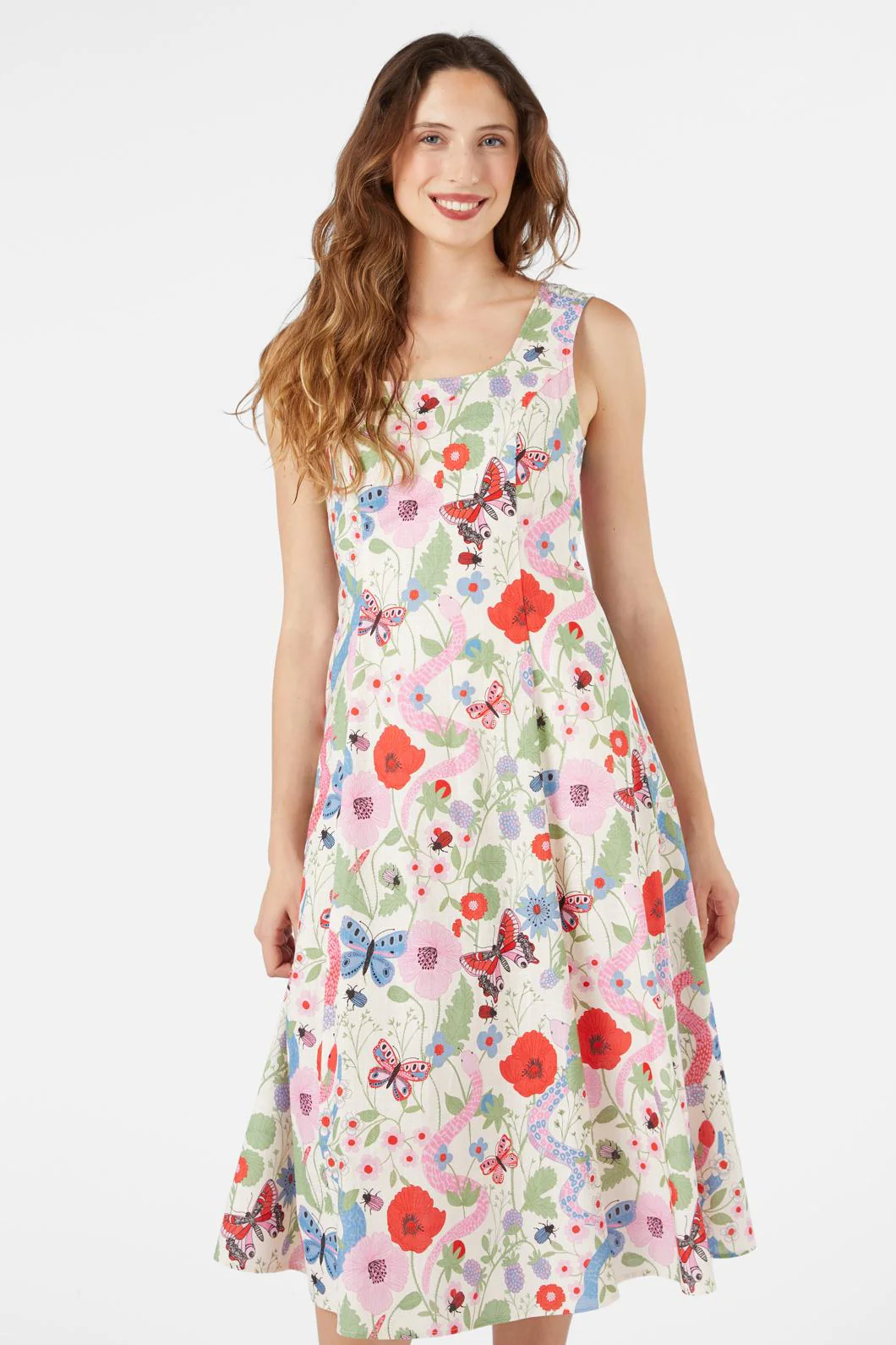 Luna Snake Midi Dress - Olabens