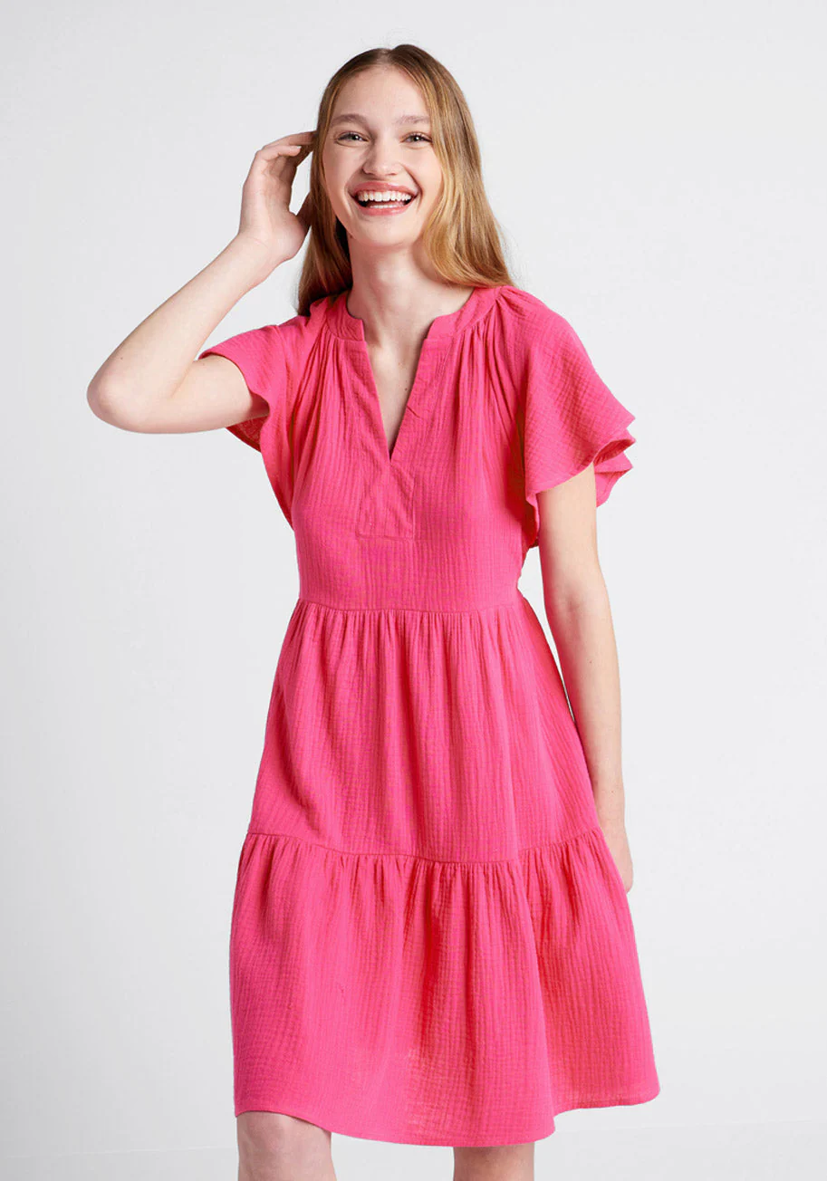 Sun-Soaked Cotton Dress - Olabens