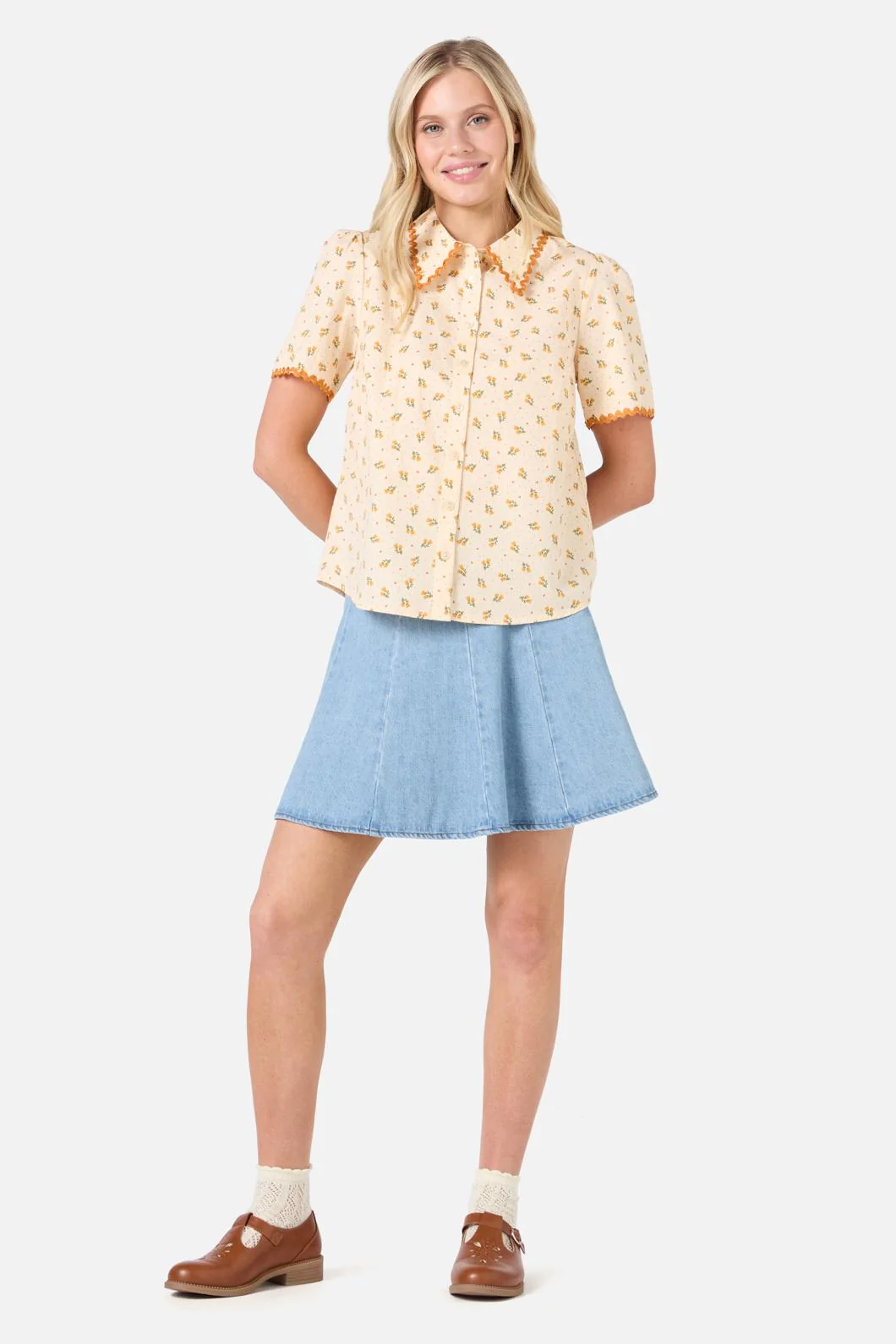 Holly Short Sleeve Blouse - Olabens