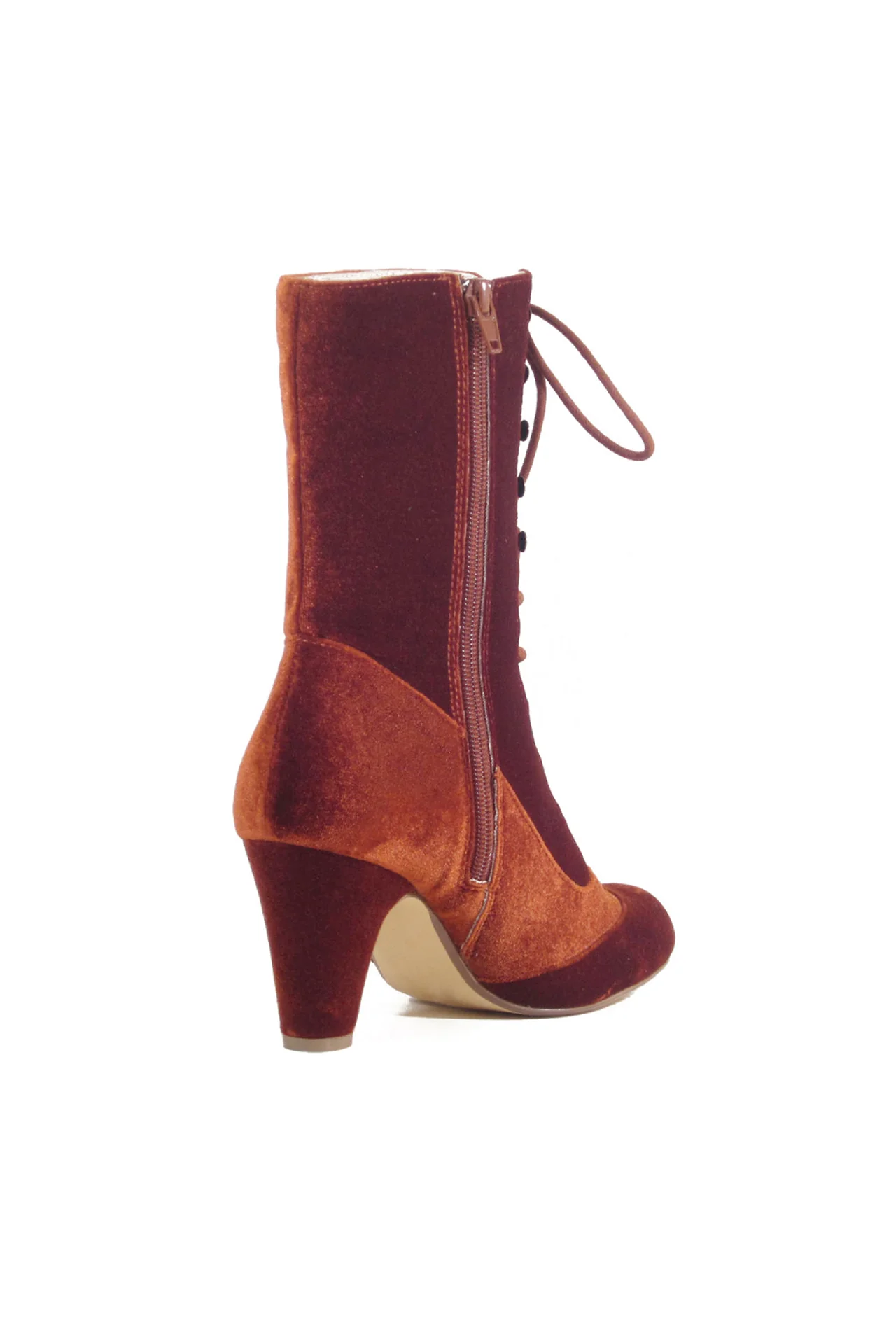 Claire Velvet Victorian Booties - Olabens