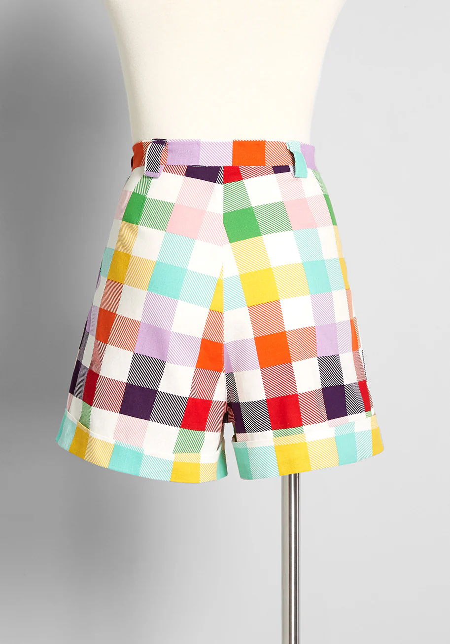 Party Picnic Gingham Shorts - Olabens